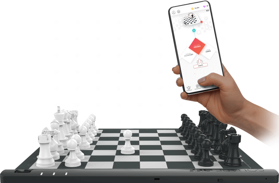  Square Off Pro Electronic Chess Board for Adults & Kids, AI-Powered & Digital, Play Against AI or Friends, Portable & Rollable  Computer Chess Board